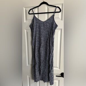 Bobeau Blue and White Dotted Dress